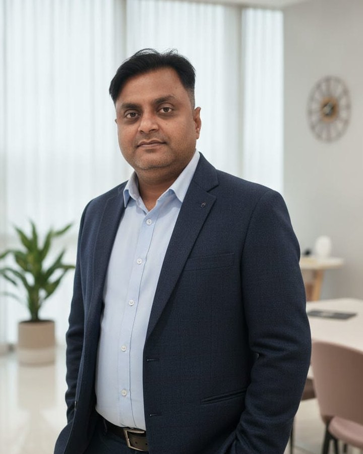 CS Dhiraj Kumar in his office